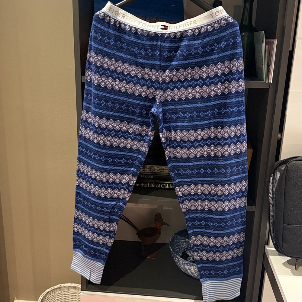 Tommy Hilfiger Long Jons Navy Blue White And Red